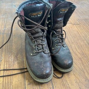 womens Carolina logger boots size 8.5